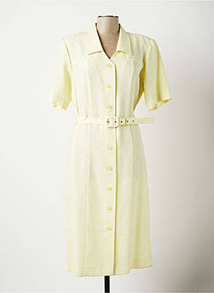 Rochie midi galben CLAUDE BAUER femeie