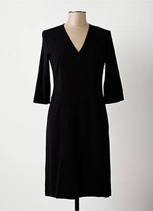 Rochie midi mâneci 3/4 mâneci 3/4 negru ROSSO 35 femeie