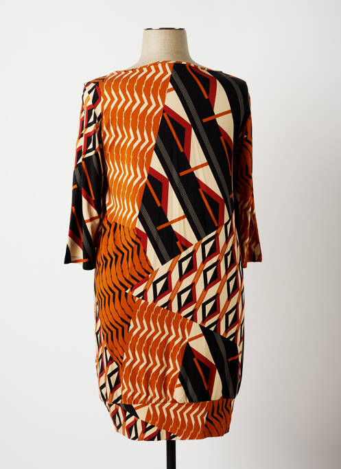 Rochie midi portocaliu ELEONORA AMADEI femeie