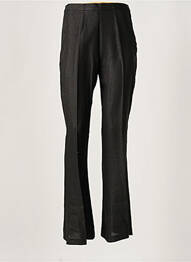 Pantalon evazat talie cu cleme talie înaltă negru ALTINA femeie