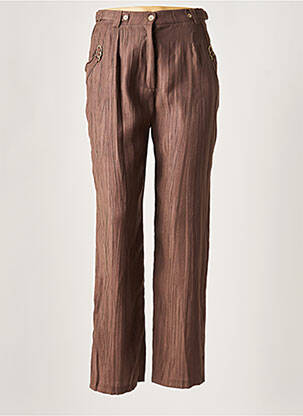 Pantalon drept maro CHRISTINE LAURE femeie