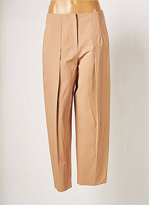Pantalon drept talie cu cleme talie înaltă bej JIL SANDER femeie