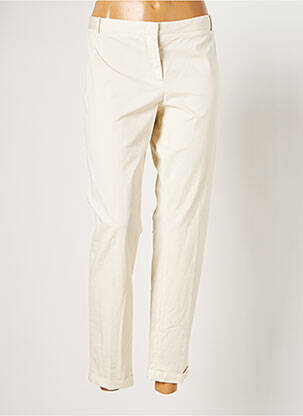 Pantalon slim țesătură poplin mărime normală bej FABIANA FILIPPI femme