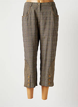 Pantalon trei sferturi maro BRIGITTE SAGET femeie