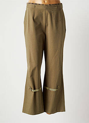 Pantalon 7/8 verde CARNET DE BORD femeie