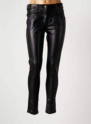Pantalon slim talie înaltă talie înaltă negru MENSI COLLEZIONE femeie