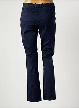 Pantalon chino țesătură poplin mărime normală albastru MDP femeie