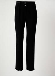 Pantalon larg țesătură crep talie înaltă negru CHRISTINE LAURE femme