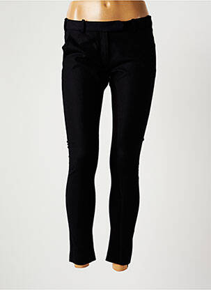 Pantalon 7/8 elasticitate talie joasă negru QCQC femeie