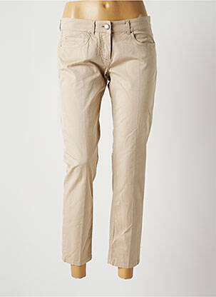 Pantalon 7/8 elasticitate talie joasă bej FABIANA FILIPPI femeie