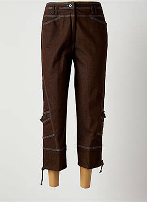 Pantalon trei sferturi maro CHRISTINE LAURE femeie