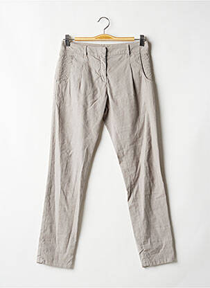 Pantalon 7/8 țesătură poplin mărime normală gri MDP femeie