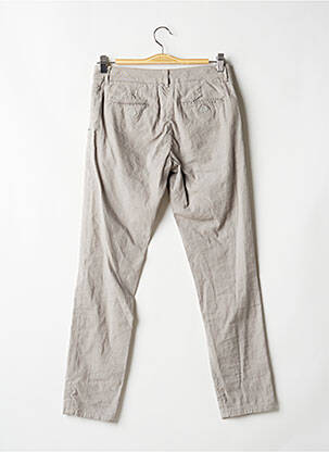 Pantalon 7/8 țesătură poplin mărime normală gri MDP femeie