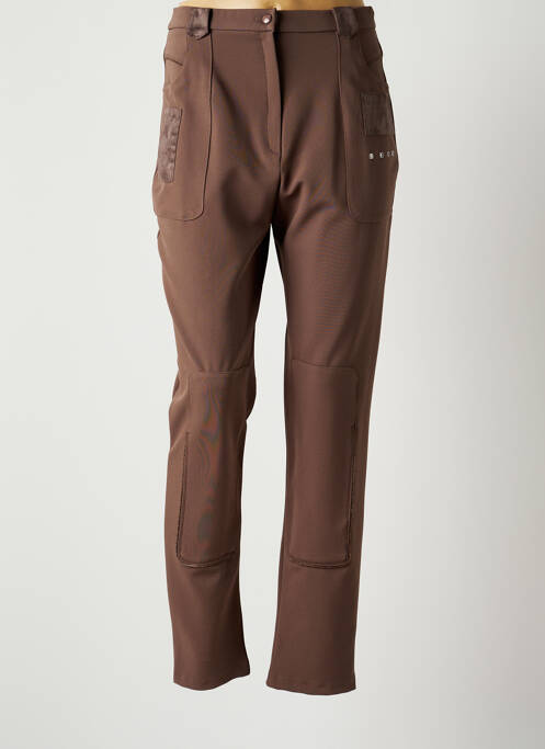 Pantalon slim maro CHRISTINE LAURE femeie