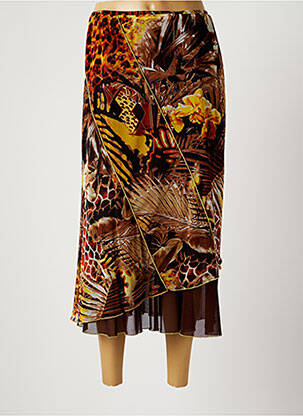 Fustă lungă maro JEAN DELFIN femeie