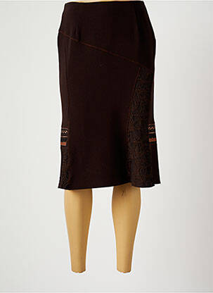 Fustă midi maro CHRISTINE LAURE femeie