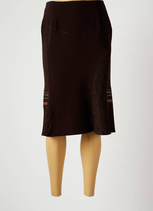 Fustă midi maro CHRISTINE LAURE femeie