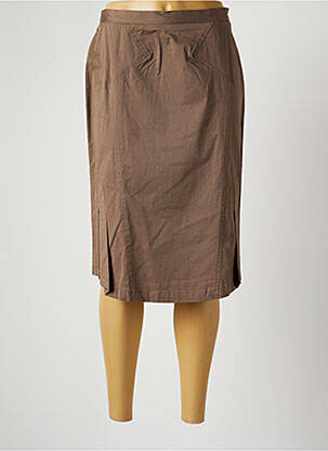 Fustă midi maro DANIEL AMAURY femeie