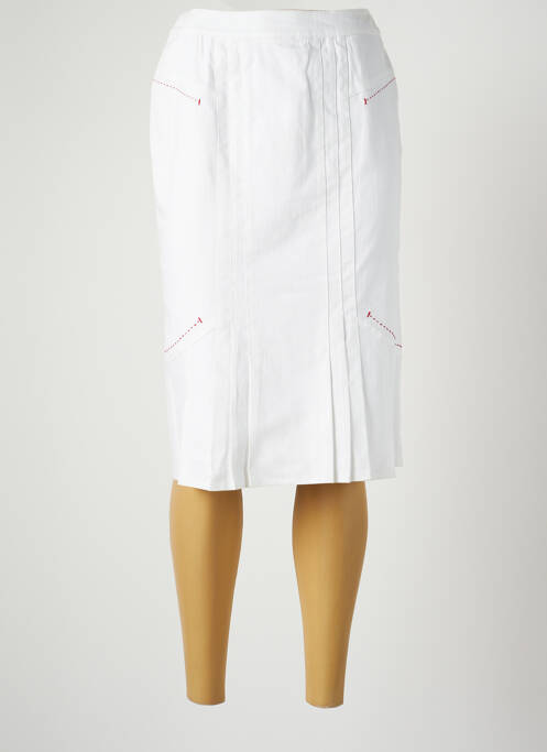 Fustă midi alb CHRISTINE LAURE femeie