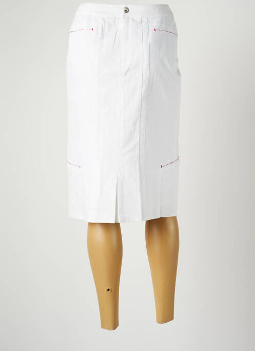 Fustă midi alb CHRISTINE LAURE femeie