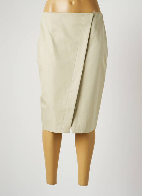 Fustă midi talie cu cleme bej HARMONY femme