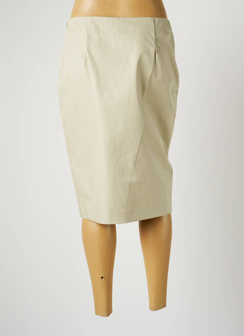 Fustă midi talie cu cleme bej HARMONY femme