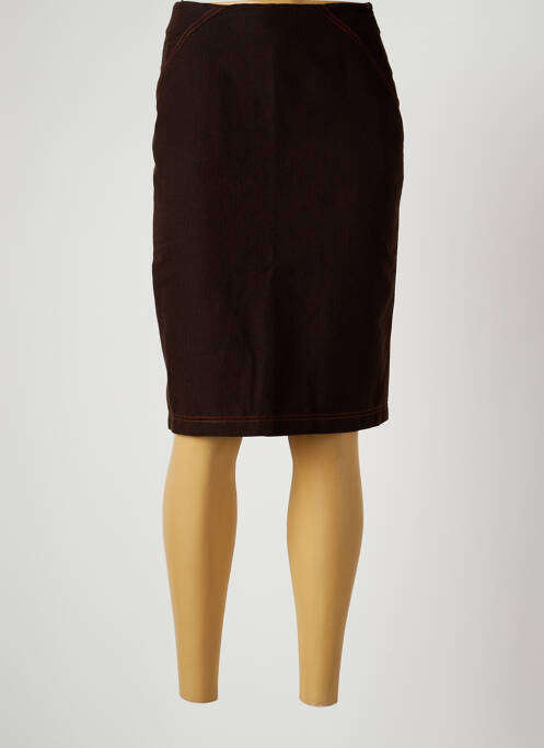 Fustă midi maro NATHALIE GARCON femeie
