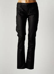 Pantalon slim țesătură acoperită mărime normală negru CARLA KOPS femme