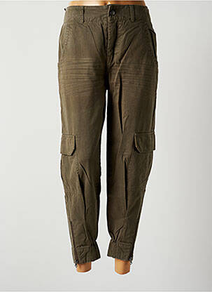 Pantalon 7/8 talie înaltă talie înaltă verde REPLAY femeie