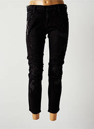 Pantalon 7/8 elasticitate mărime normală negru REPLAY femme
