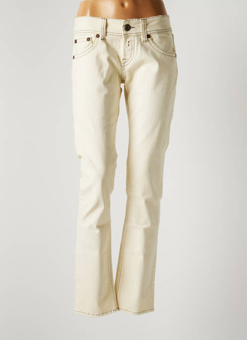 Blugi cu croială dreaptă bej REPLAY femeie