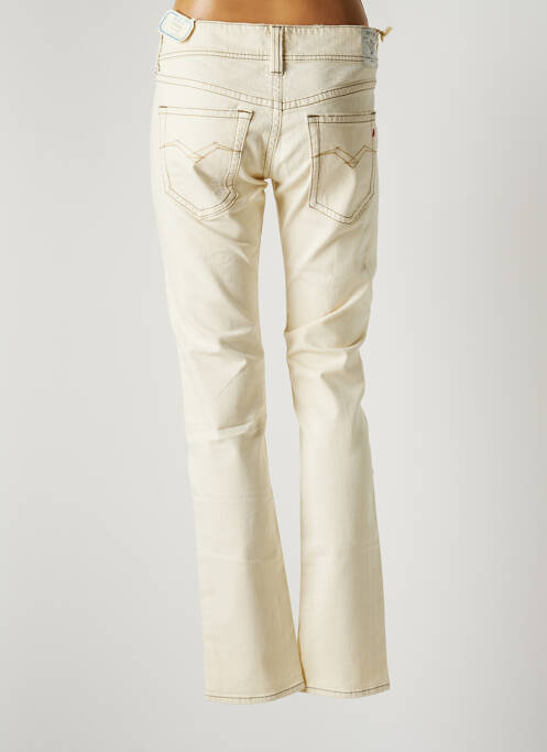 Blugi cu croială dreaptă bej REPLAY femeie