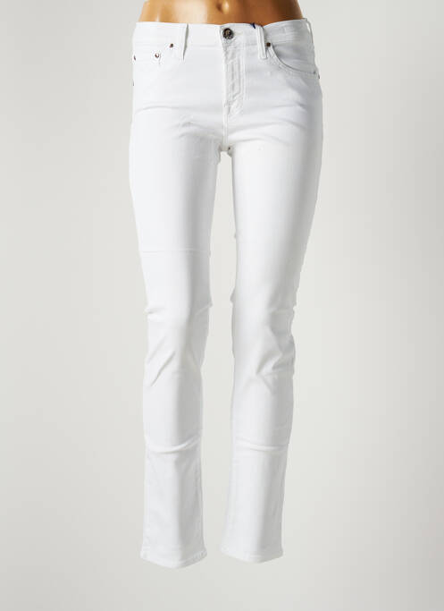 Blugi cu croială slim alb JACOB COHEN femeie