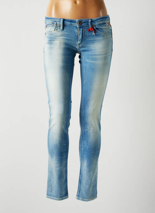 Blugi cu croială slim albastru REPLAY femeie