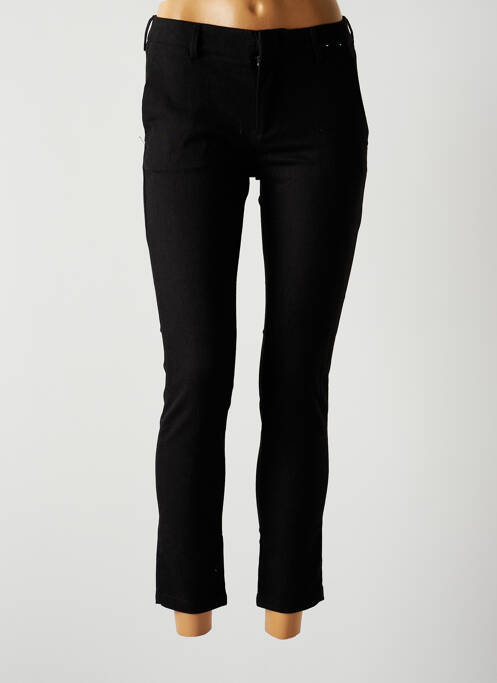 Pantalon 7/8 elasticitate mărime normală negru REIKO femme