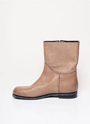 Botine/ghete material neted toc plat până la 3 cm bej SANTONI femeie
