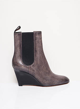 Botine/ghete material neted toc de 7 la 9 cm gri SANTONI femeie