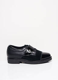 Mocasini țesătură satinată toc plat până la 3 cm negru NEWSAN femme