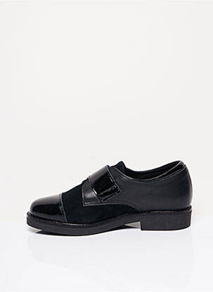 Mocasini țesătură satinată toc plat până la 3 cm negru NEWSAN femeie