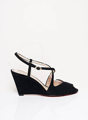 Sandale/pantofi decupați toc platformă toc de 7 la 9 cm negru SANTONI femeie