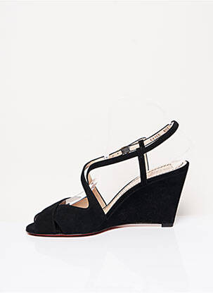 Sandale/pantofi decupați toc platformă toc de 7 la 9 cm negru SANTONI femeie