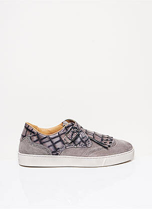 Adidași material neted toc plat până la 3 cm gri SANTONI femeie