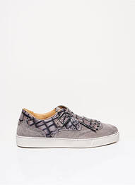 Adidași material neted toc plat până la 3 cm gri SANTONI femeie