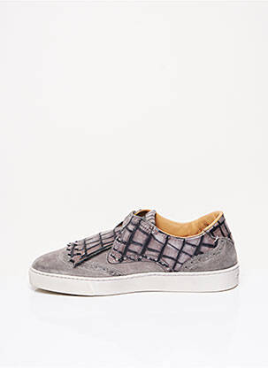 Adidași material neted toc plat până la 3 cm gri SANTONI femeie