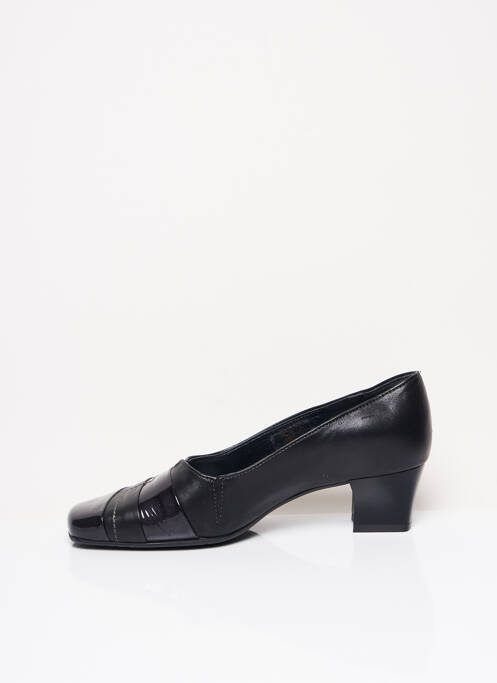 Pantofi cu toc material neted toc de 4 la 6 cm negru PEDI GIRL femme