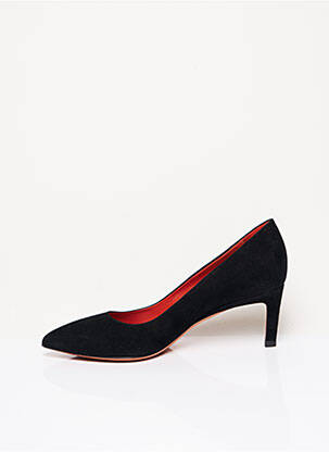 Pantofi cu toc nubuc toc de 4 la 6 cm negru SANTONI femeie