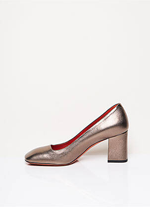 Pantofi cu toc material neted toc de 7 la 9 cm maro SANTONI femeie