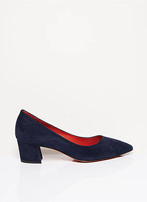 Pantofi cu toc nubuc toc de 4 la 6 cm albastru SANTONI femeie
