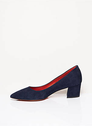 Pantofi cu toc nubuc toc de 4 la 6 cm albastru SANTONI femeie