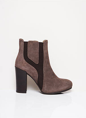 Botine/ghete nubuc toc de 7 la 9 cm gri UNISA femeie